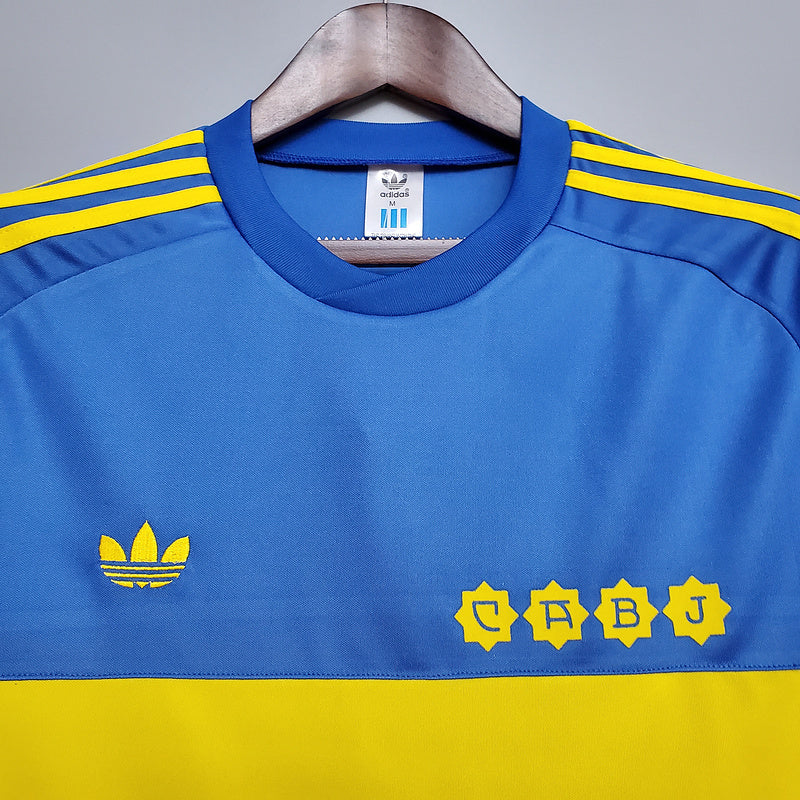 Maillot rétro Boca Juniors 1981 bleu et jaune -