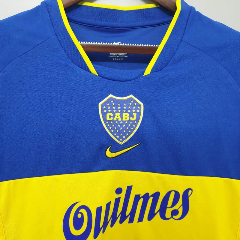 Maillot Boca Juniors Retro 2001 bleu et jaune -