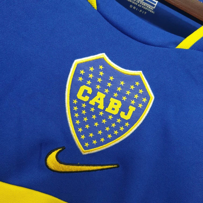 Maillot Boca Juniors Retro 2001 bleu et jaune -