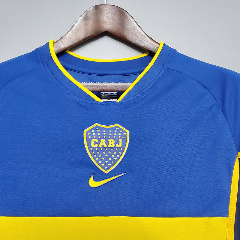 Maillot Boca Juniors Retro 2002 bleu et jaune -