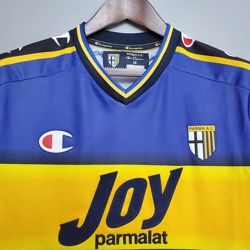 Parma Retro 2001/2002 Blue and Yellow Shirt - Champion