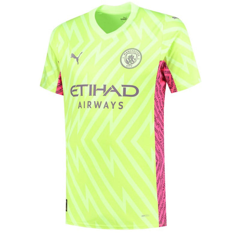 Camisola Manchester City Guarda Redes 23/24 Verde e Rosa